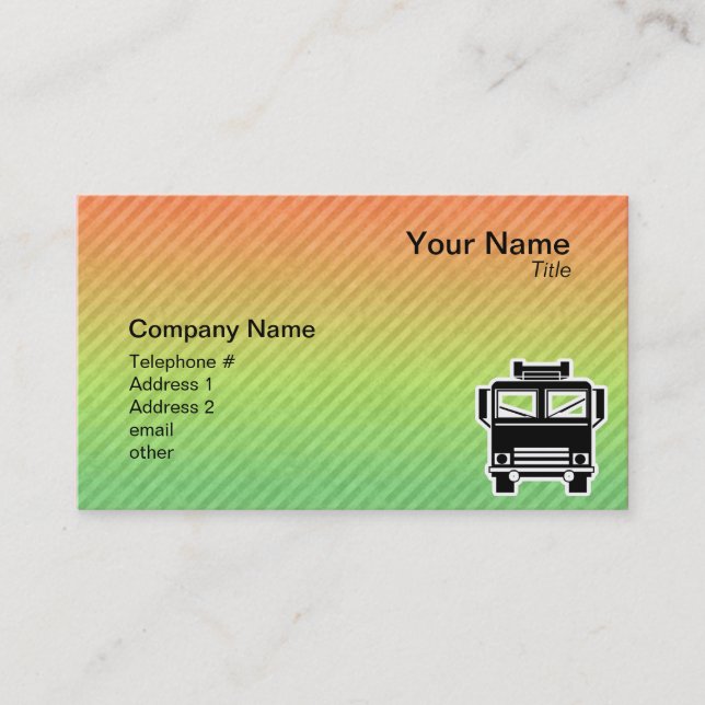 Fire Truck Business Card (Front)