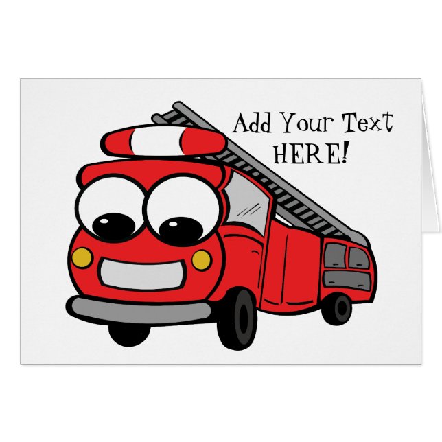 Fire Truck - Card (Front Horizontal)