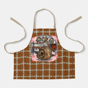 Fire Truck Cross firefighter  Apron 