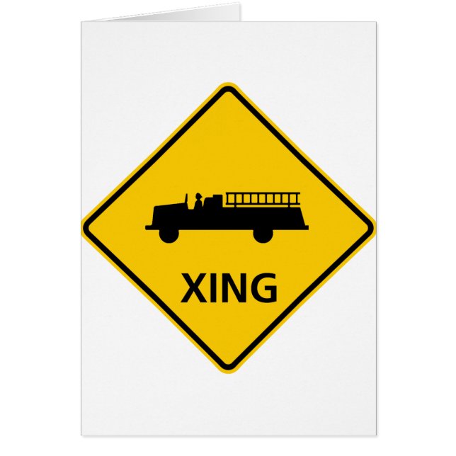 Fire Truck Crossing Highway Sign (Front)