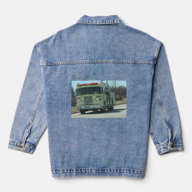 Fire truck  denim jacket (Back)