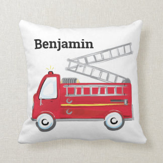 Fire Truck Engine Personalised Pillow