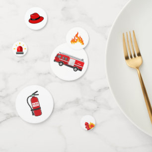 Fire Truck Fire Engine Birthday Confetti