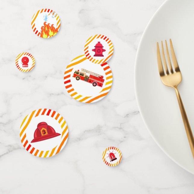 Fire Truck Fire Engine Birthday Party Confetti (Group)