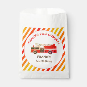 Fire Truck Fire Engine Birthday Party Favour Bag