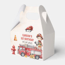 Fire Truck Firefighter 1st Birthday 