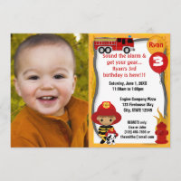 Fire Truck Firefighter Dalmatian Birthday FFP02A
