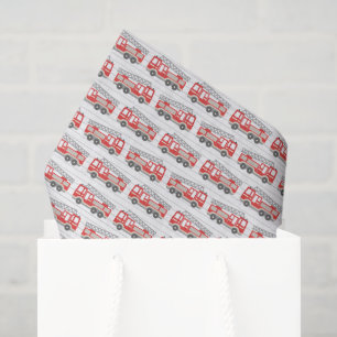 Fire Truck Firefighter Decoupage Tissue Paper
