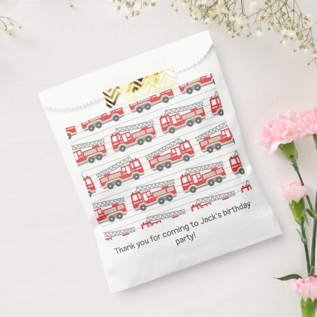 Fire Truck Firefighter Favour Bag (Sealed)