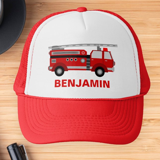 Fire Truck Firefighter Kids Trucker Hat (Creator Uploaded)