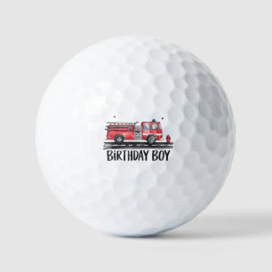 Fire Truck Firefighter The Birthday of Boy Family Golf Balls