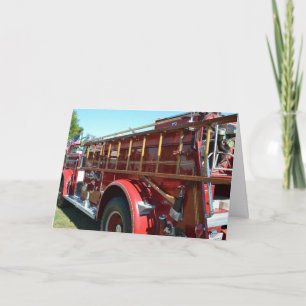 Fire Truck Firefighter's Training Card