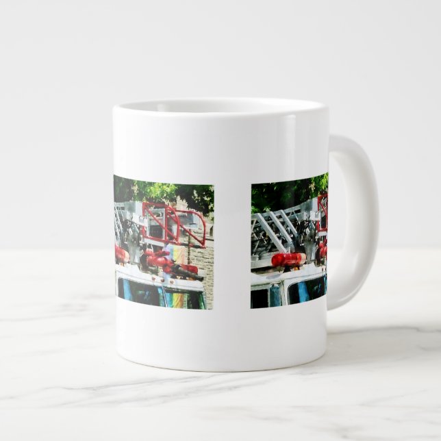 Fire Truck Ladder Large Coffee Mug (Front Right)