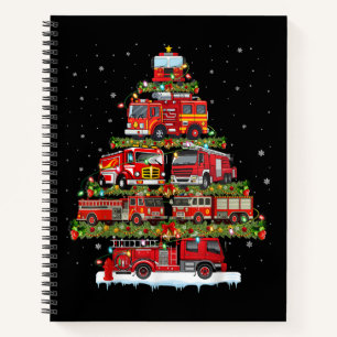 Fire Truck Lights Firefighter Fire Truck Christmas Notebook