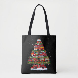Fire Truck Lights Firefighter Fire Truck Christmas Tote Bag