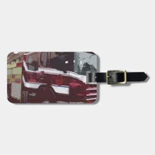 Fire Truck Luggage Tag