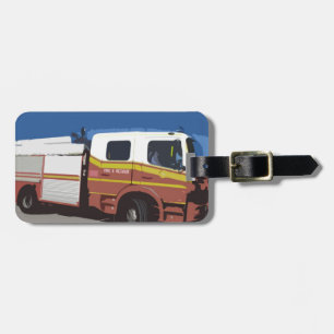 Fire Truck Luggage Tag