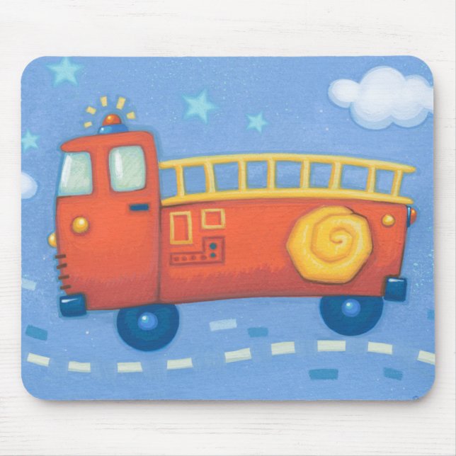 Fire Truck Mouse Pad (Front)