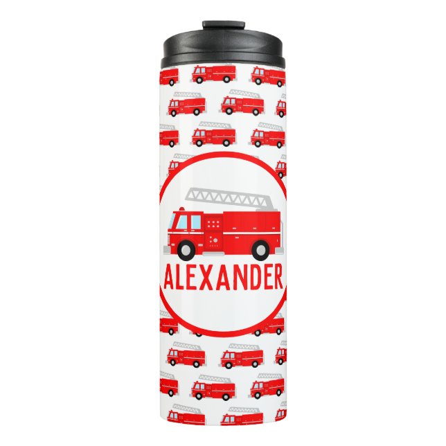 Fire Truck Name Thermal Tumbler (Front)