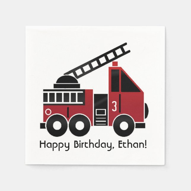 Fire truck napkins (Front)