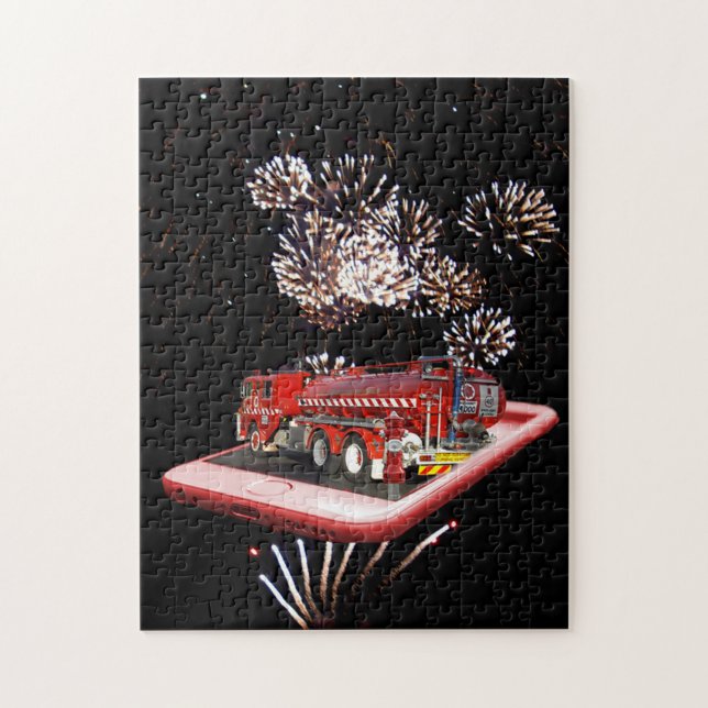 Fire Truck On Call, Jigsaw Puzzle (Vertical)
