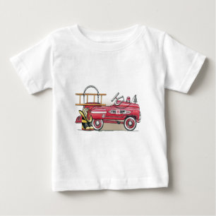 Fire Truck Pedal Car Baby T-Shirt