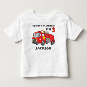 Fire Truck Personalised Birthday Tshirt