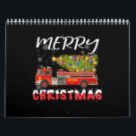 Fire Truck Pine Tree Firefighter Christmas Family Calendar<br><div class="desc">- Fire Truck Pine Tree Firefighter Christmas Family
- Our patriotic firefighter gifts for men or women make the perfect gifts for any occasion: Christmas,  Birthday Gifts,  Wedding Party,  Father’s Day,  etc! Our American T-shirts for men are always appropriate to show your pride!</div>