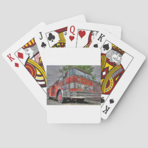 Fire Truck Playing Cards