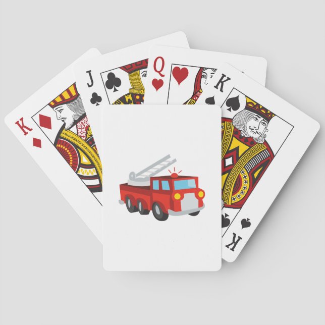 Fire Truck Playing Cards (Back)