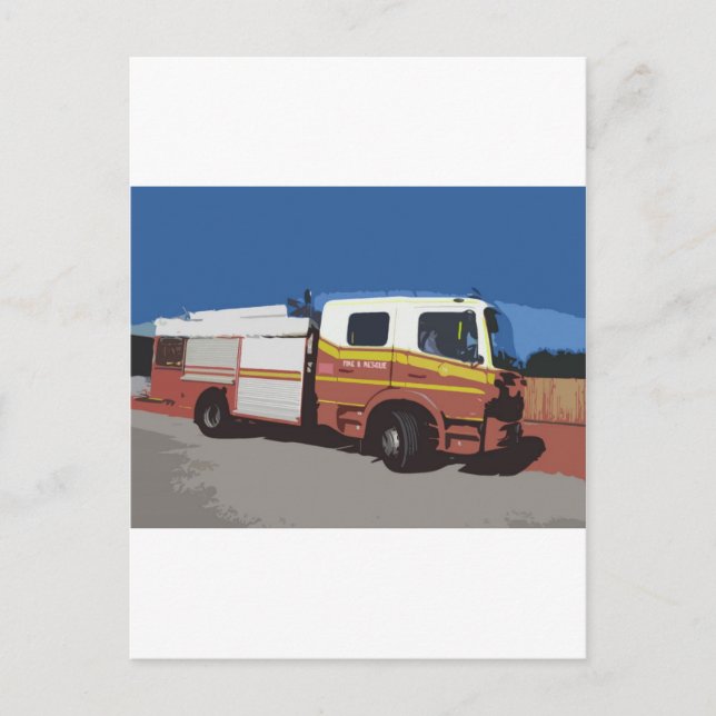 Fire Truck Postcard (Front)