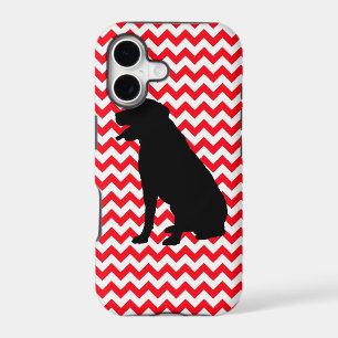 Fire Truck Red Chevron With Labrador Silhouette