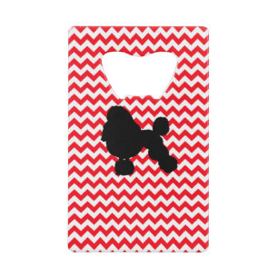 Fire Truck Red Chevron With Poodle