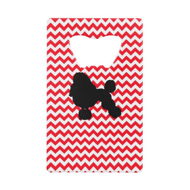 Fire Truck Red Chevron With Poodle (Front)