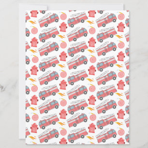 Fire Truck Scrapbook Paper