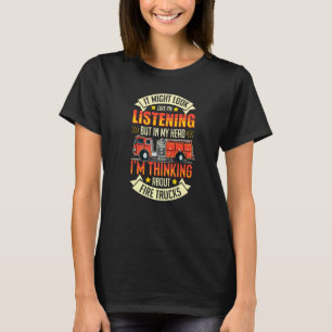 Fire Truck Siren Lights Fire Engine Firefighting T-Shirt