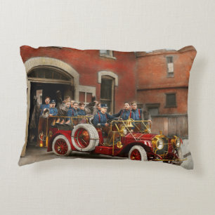 Fire Truck - The flying squadron 1911 Decorative Cushion