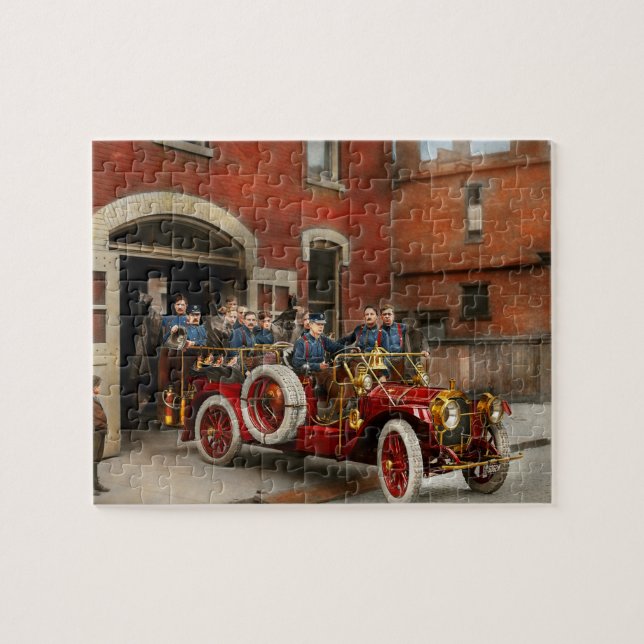 Fire Truck - The flying squadron 1911 Jigsaw Puzzle (Horizontal)