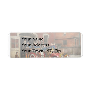Fire Truck - The flying squadron 1911 Return Address Label