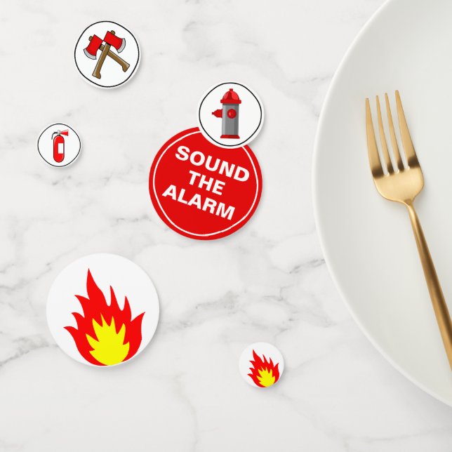 Fire Truck Theme Birthday Party Confetti (Group)