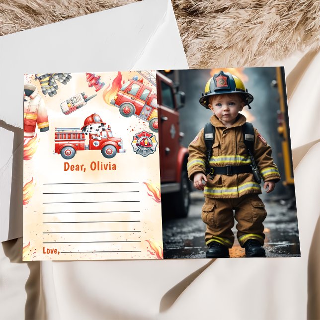 Fire Truck Time Capsule Note Message Card (Creator Uploaded)