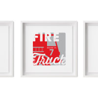 Fire Truck | Vehicle Series Children's Nursery Art