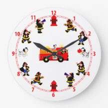Fire Truck with Busy Firemen