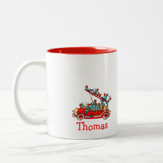 Fire Truck with Kids Mug