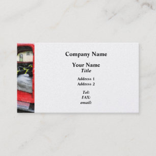 Fire Truck With Uniform - Platinum Finish Business Card