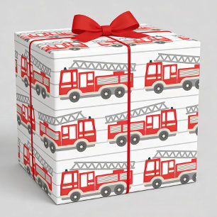 Fire Truck Wrapping Paper, Firefighter Gift Wrap