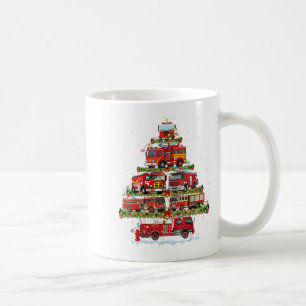Fire Truck Xmas Lights Firefighter Fire Truck Chri Coffee Mug