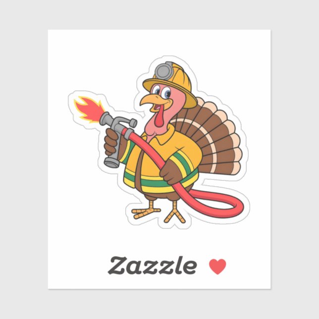 Fire trucks Firefighter Thanksgiving Turkey   (Sheet)