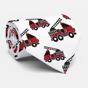 Fire trucks necktie