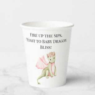 Fire up the Sips, Toast to Baby Dragon Bliss! Paper Cups